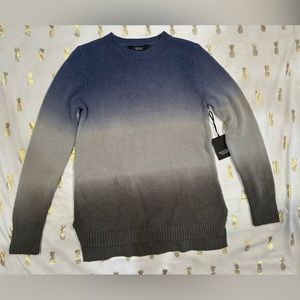 Vera Wang Cozy Dip-Dye Sweater, NWT, Sz XS, Blue/Grey Very Soft!